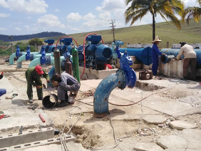 Proceso inversionista en la estación de bombeo de la presa Máximo en Camagüey