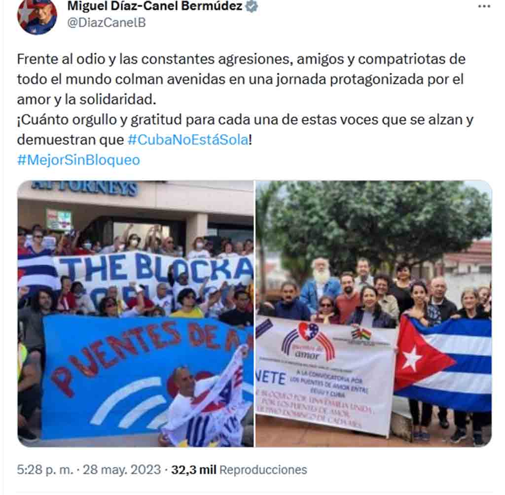 Autoridades de Cuba agradecen solidaridad contra bloqueo de EE.UU.