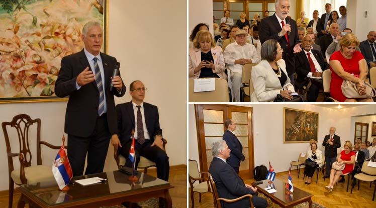 Agradece presidente de Cuba accionar en Serbia contra el bloqueo
