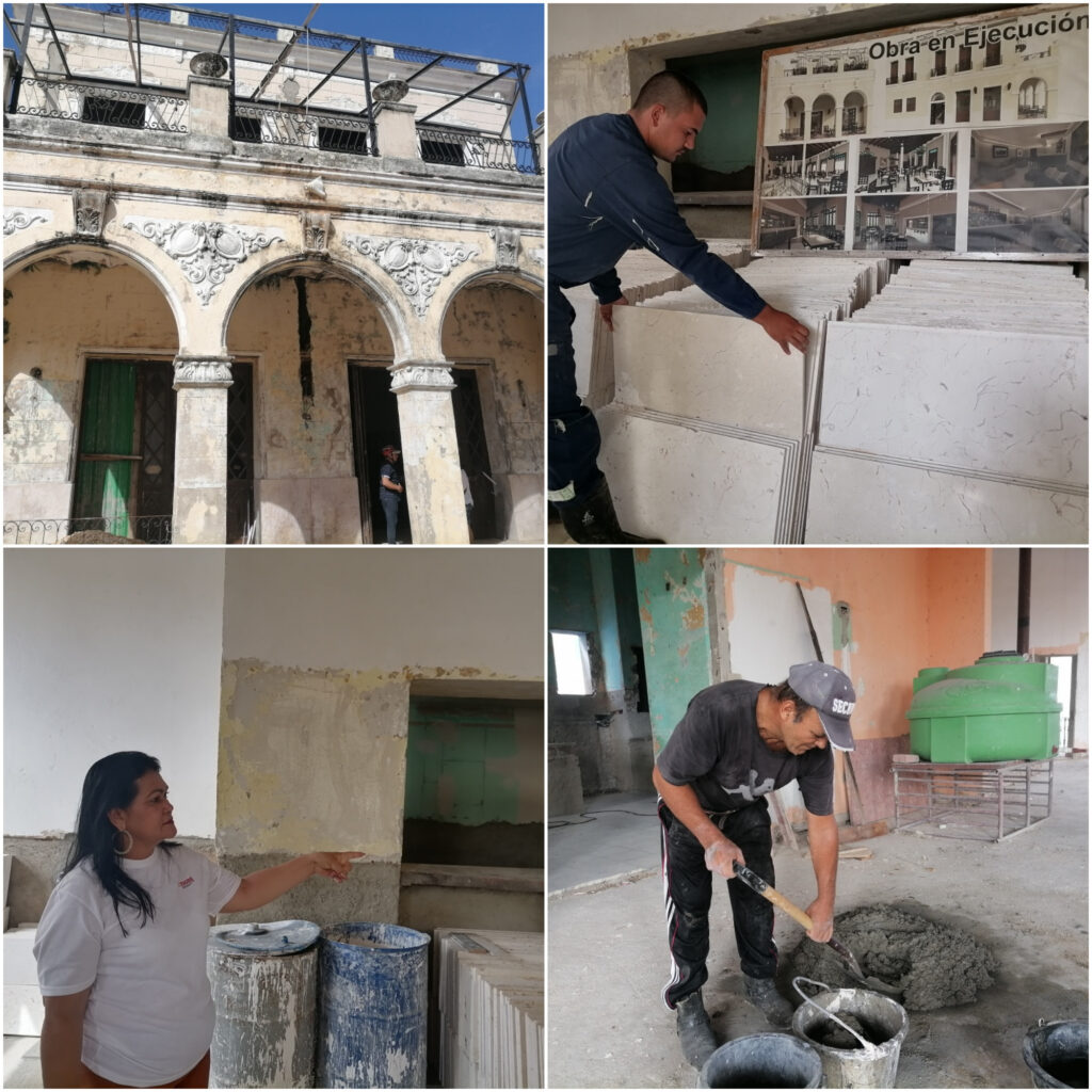 Construction work resumes at El Gallo pizzeria in Camagüey
