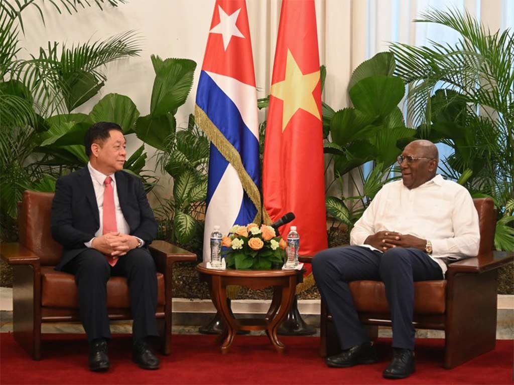 Vicepresidente de Cuba recibió a dirigente partidista de Vietnam