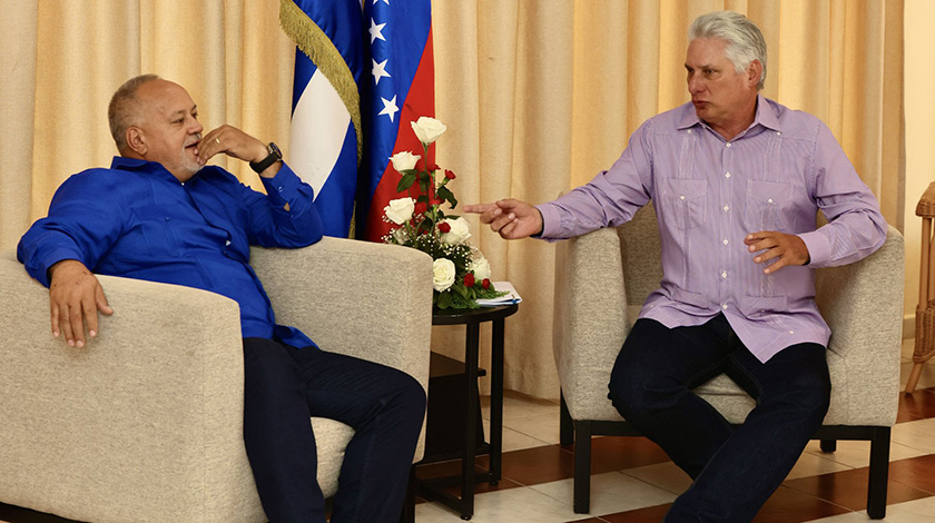 Dialogó Presidente cubano con Diosdado Cabello