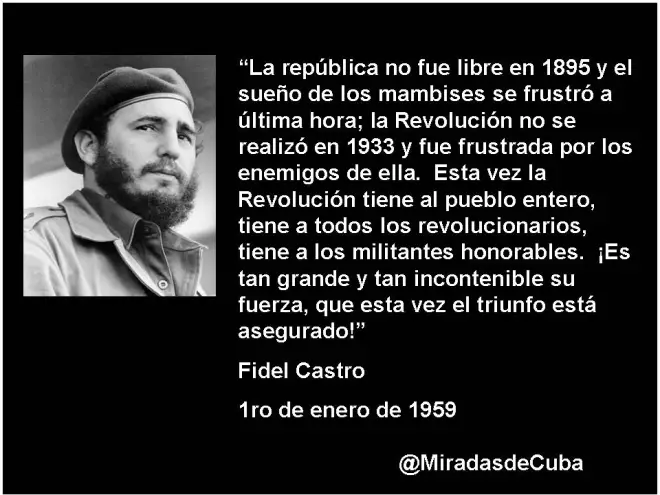 Fidel Castro Ruz, 1ro de enero de 1959
