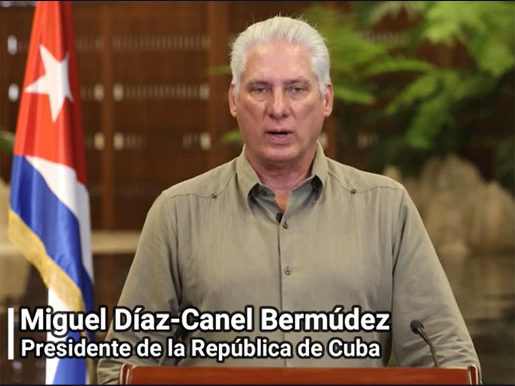 Presidente de Cuba exhorta compromiso de países ricos ante desastres