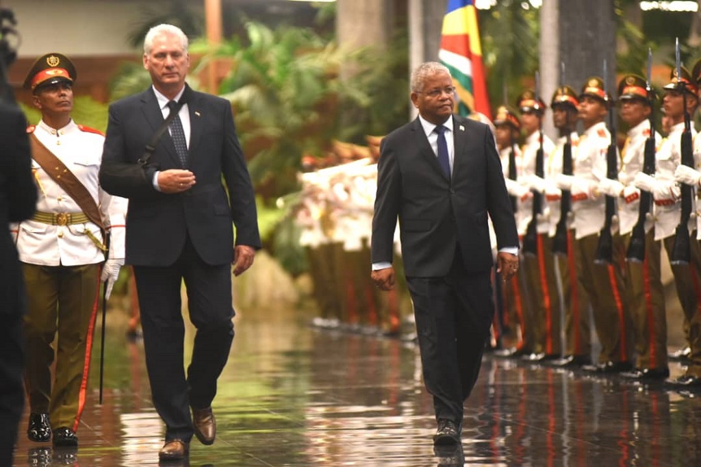 Recibe Díaz-Canel a presidente de Seychelles 